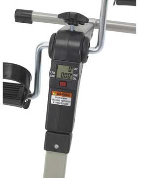 Folding Exercise Peddler with Electronic Display, Black