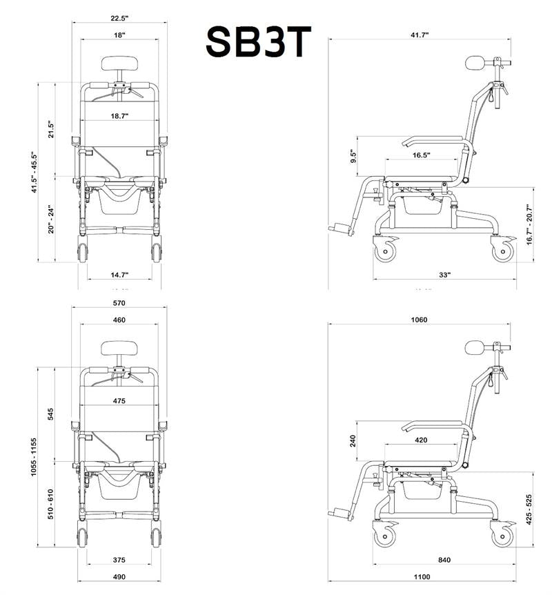 Roll-In Buddy with Tilt by Showerbuddy