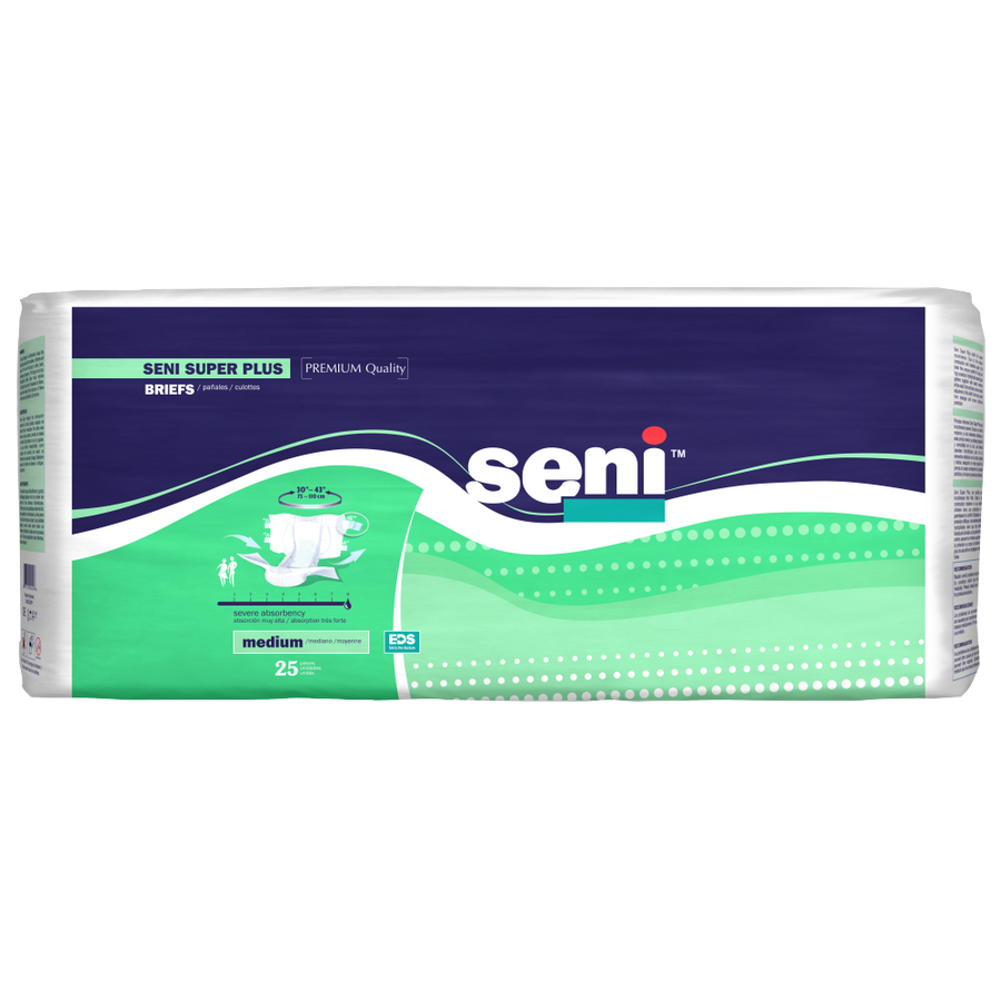 Seni Super Plus Premium Quality Unisex Briefs- Heavy Absorbency - Case of 75