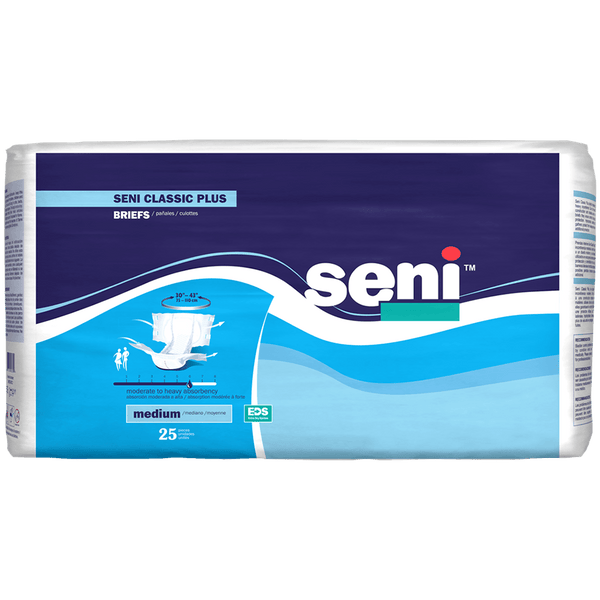 Seni Classic Plus Unisex Briefs - Heavy Absorbency - Case of 100