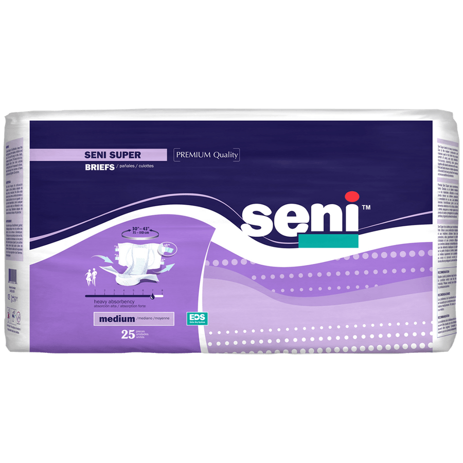 Seni Super Premium Quality Unisex Briefs - Heavy Absorbency - Case of 75