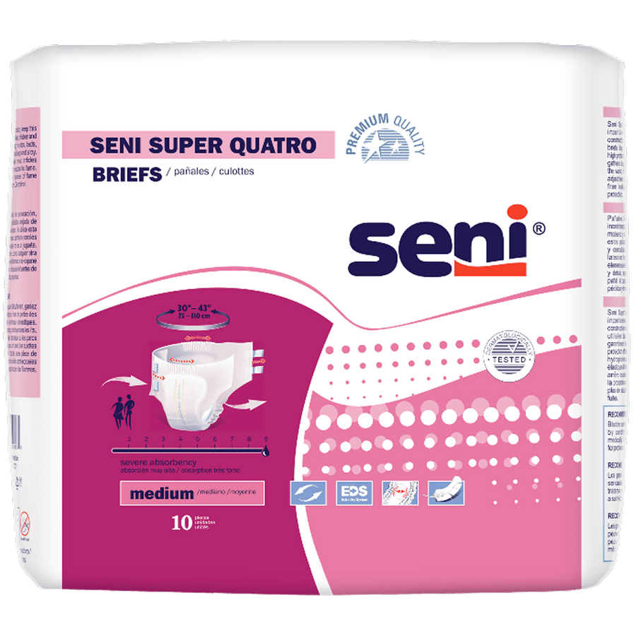 Seni Super Quatro Premium Quality Unisex Briefs - Severe Absorbency