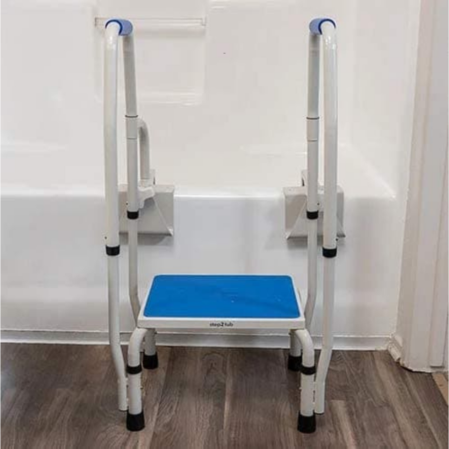 Step2Health Bathtub Step2Tub Stepping Stool with Fall Prevention Handles