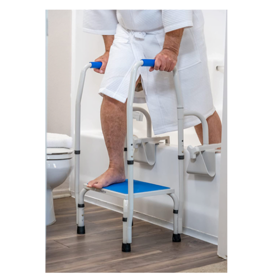 Step2Health Bathtub Step2Tub Stepping Stool with Fall Prevention Handles