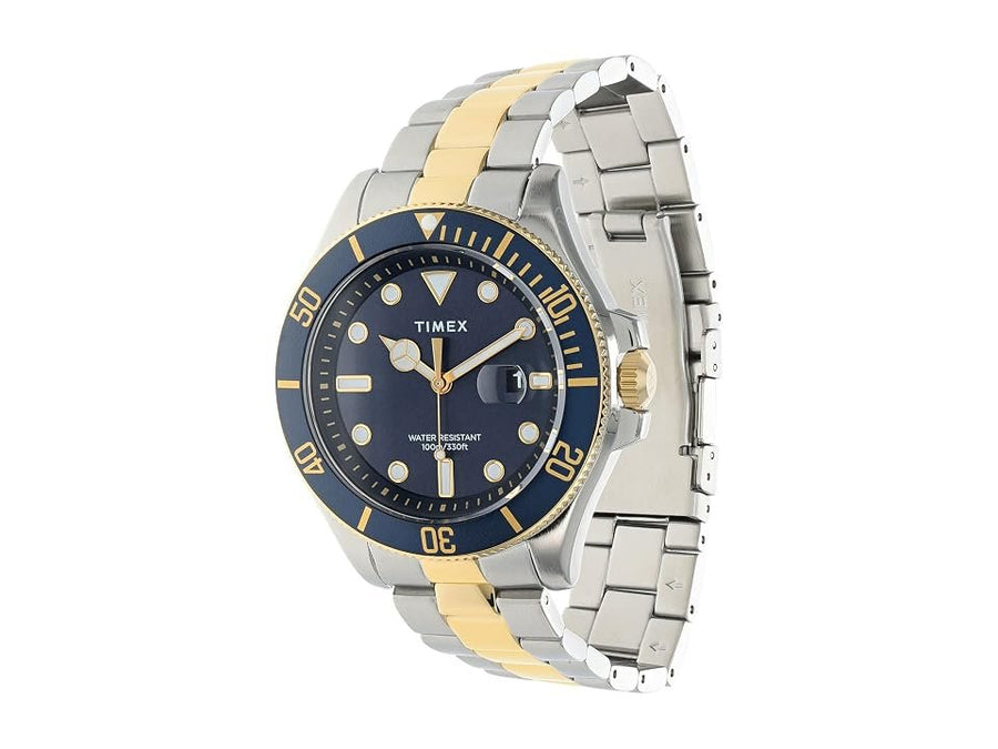 Timex Harborside Coast Men's Two-Tone Watch 43 mm Blue Dial – view 4