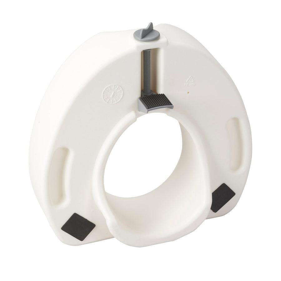 Premium Plastic Raised Toilet Seat with Lock, Elongated