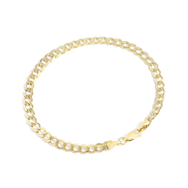 Jewelry Atelier Gold Filled Chain Bracelet Collection - 14K Solid Yellow Gold Filled Miami Cuban Curb Link Chain Bracelets for Women and Men with Different Sizes (4.5mm, 5.5mm)