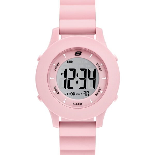 Skechers Women's Rosencrans Digital, Blush Polycarbonate Wristwatch, SR6332W