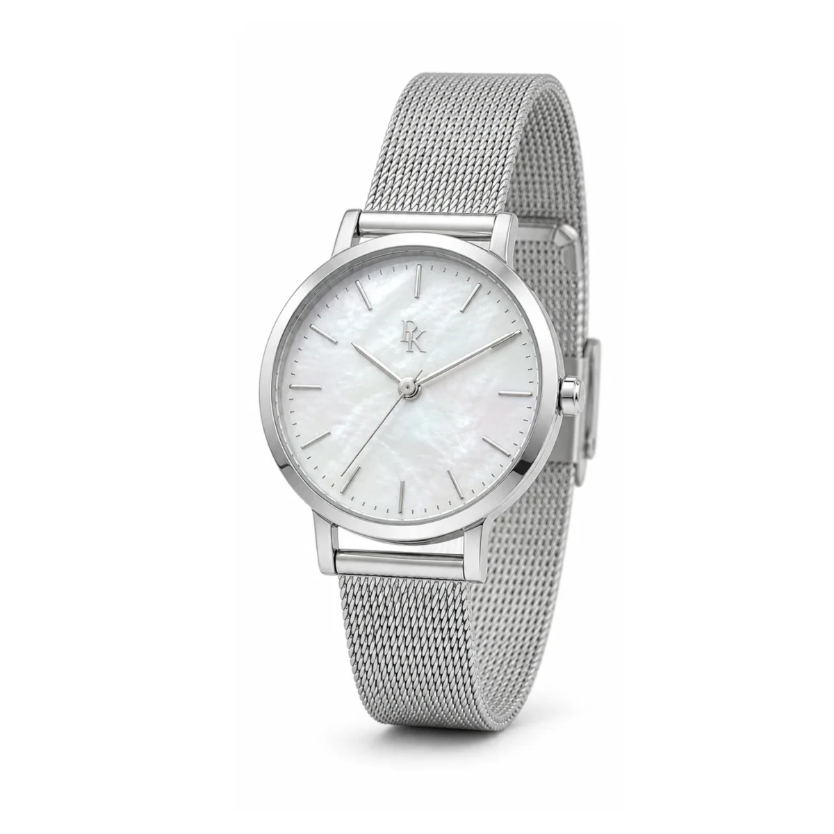 rk-atl-34-opl-msh-angle Jouelanity Atelier 34mm Opal Mesh Watch - Image 3
