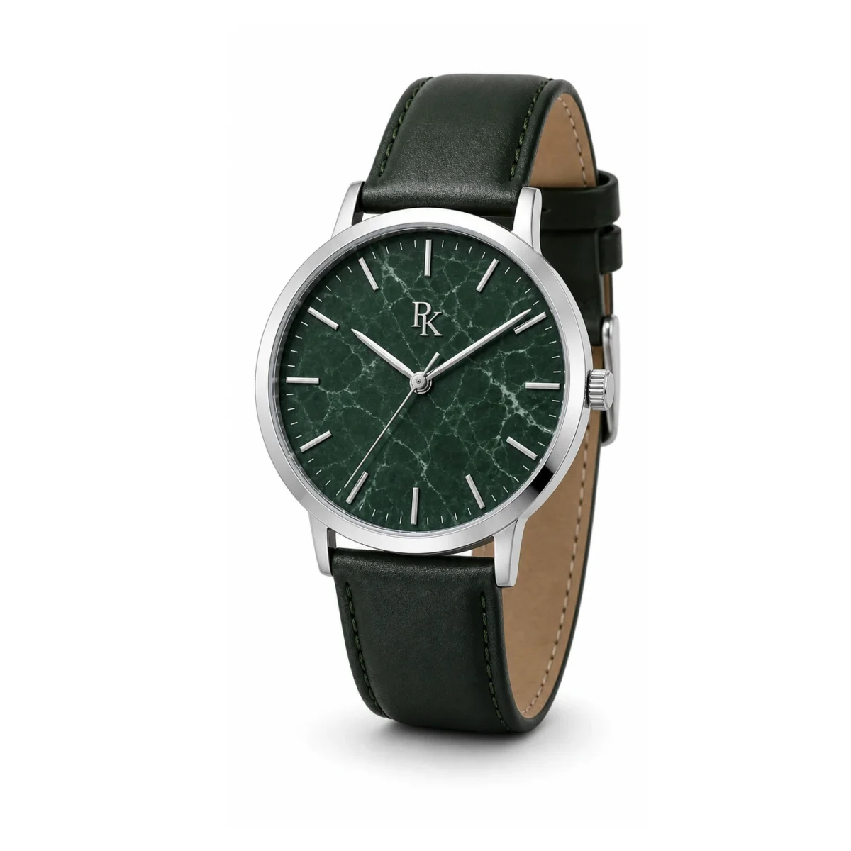 rk-atl-40-grn-mrb-angle Jouelanity Atelier 40mm Green Marble Watch - Image 3