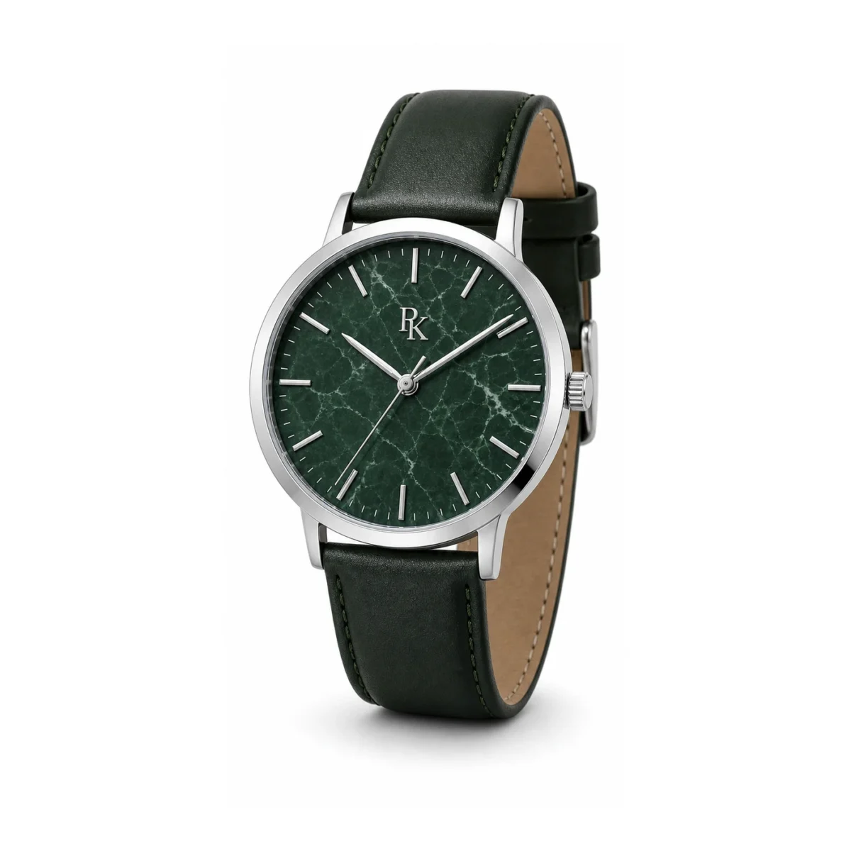rk-atl-40-grn-mrb-front Jouelanity Atelier 40mm Green Marble Watch - Image 2