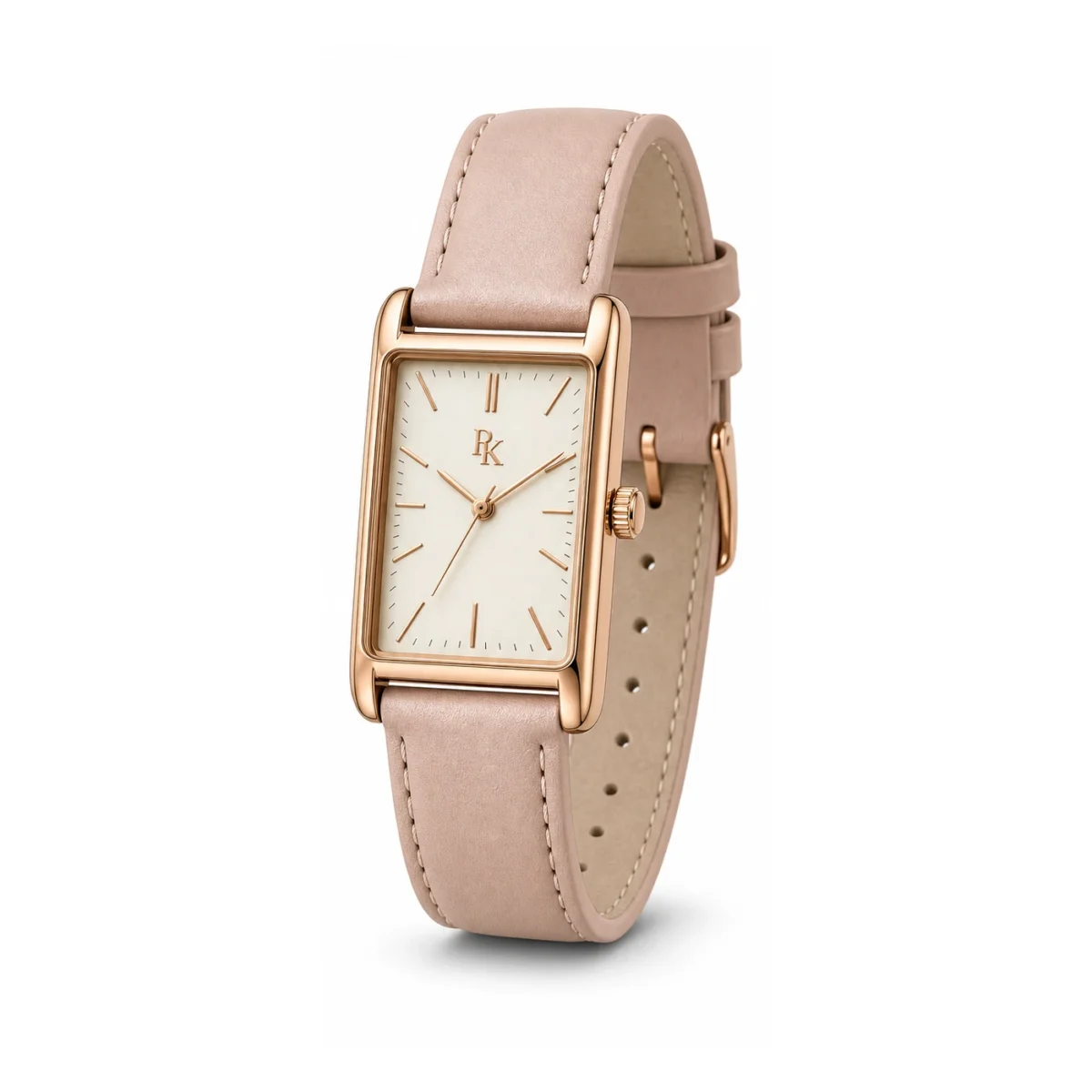 rk-dco-30-crm-rse-strap Jouelanity Deco 30mm Cream Rose Square Watch - Image 5