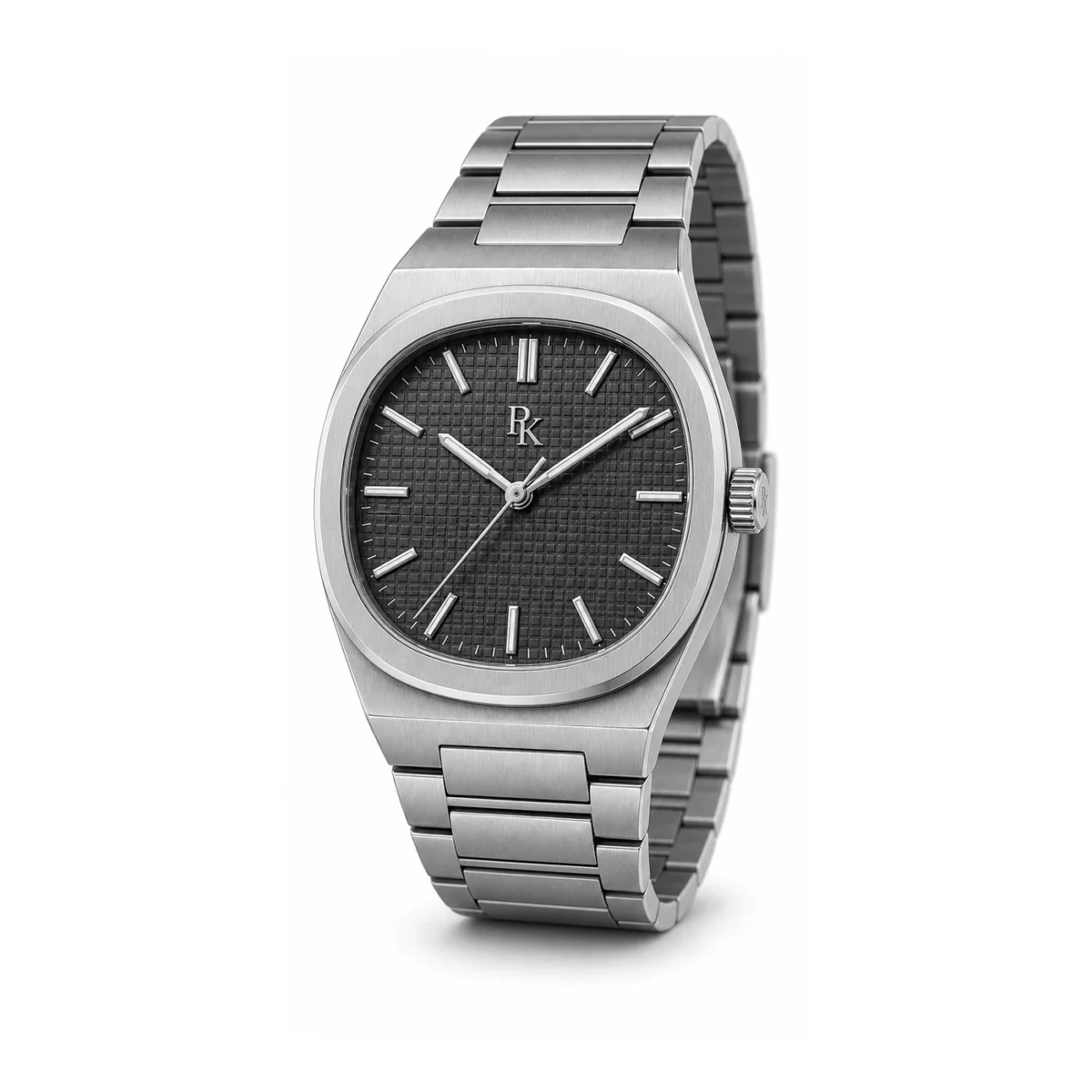 rk-ech-40-gph-stl-front Jouelanity Echelon 40mm Graphite Integrated Bracelet Watch - Image 2