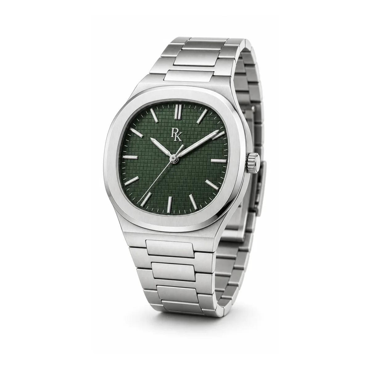 rk-ech-40-grn-stl-strap Jouelanity Echelon 40mm Green Integrated Bracelet Watch - Image 5