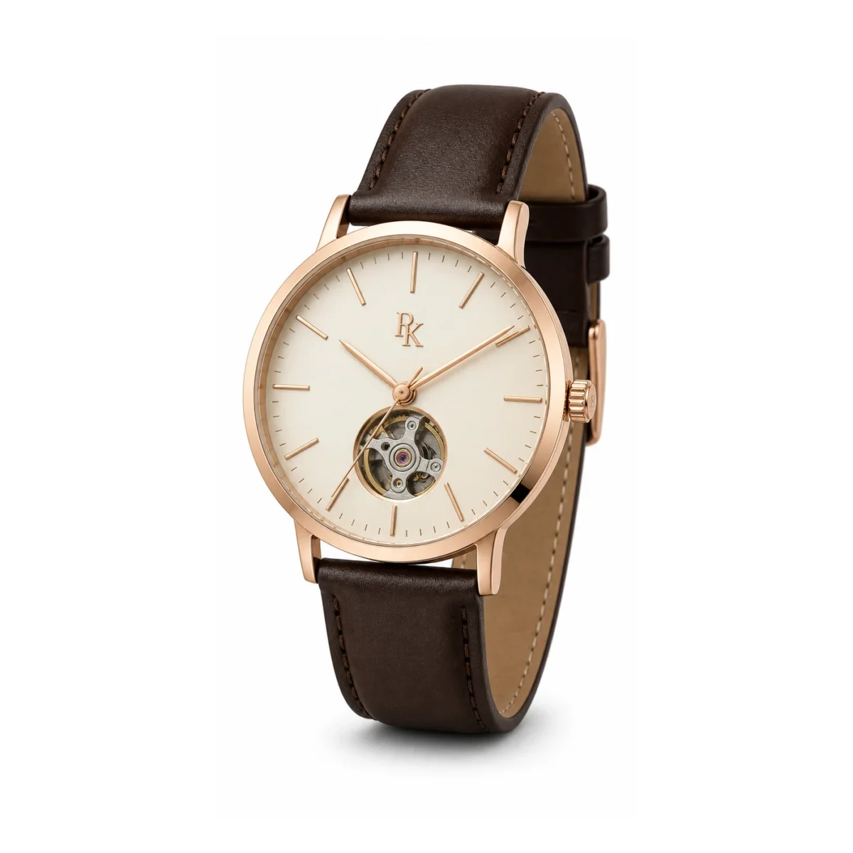 rk-vlt-40-rse-opn-macro-dial Jouelanity Vault 40mm Rose Open Heart Watch - Image 6