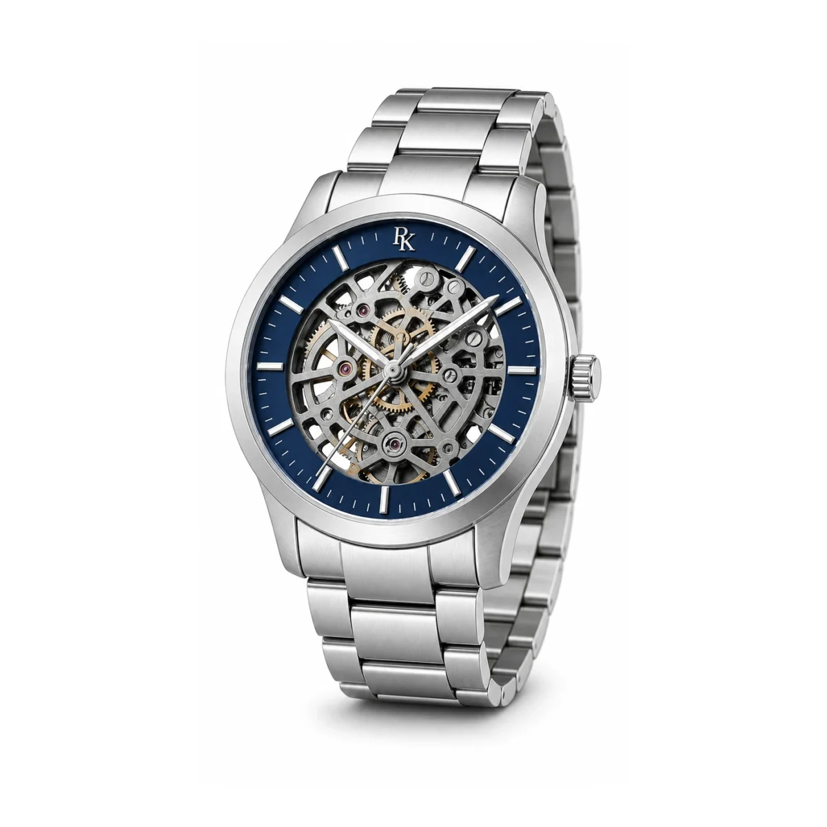 rk-vlt-42-blu-skl-front Jouelanity Vault 42mm Blue Skeleton Watch - Image 2