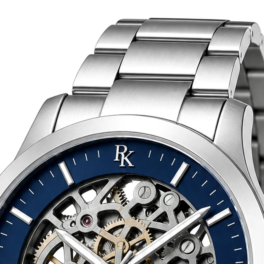 rk-vlt-42-blu-skl-strap Jouelanity Vault 42mm Blue Skeleton Watch - Image 5