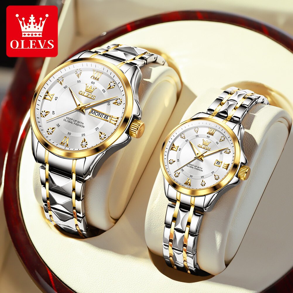 olevs 2906 couple watch original roman scale diamond dial luxury quartz watch for men women rhombus strap waterproof hand clock olevs 2906 couple watch original roman scale diamond dial luxury quartz watch for men women rhombus strap waterproof hand clock