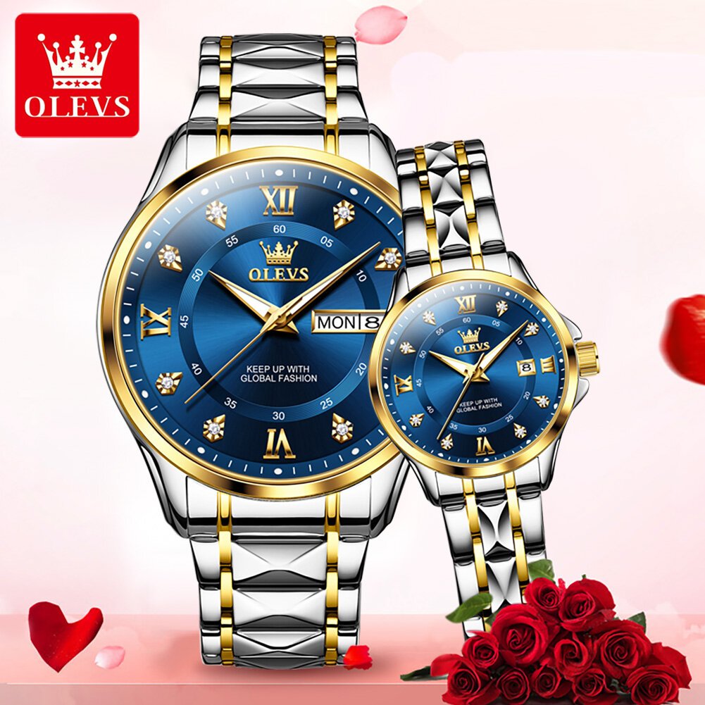olevs 2906 fashion date quartz couple watches diamond top brand luxury watch for men women waterproof stainless steel wristwatch olevs 2906 fashion date quartz couple watches diamond top brand luxury watch for men women waterproof stainless steel wristwatch