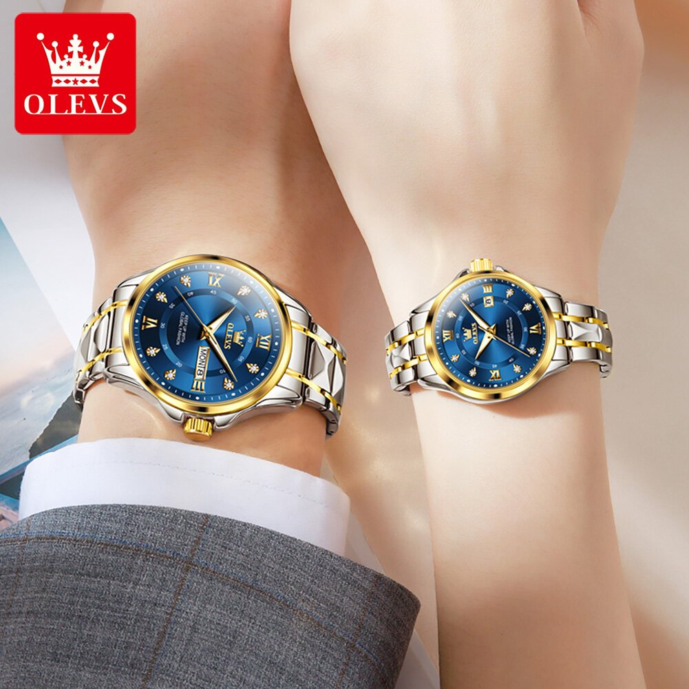 olevs 2906 fashion date quartz couple watches diamond top brand luxury watch for men women waterproof stainless steel wristwatch olevs 2906 fashion date quartz couple watches diamond top brand luxury watch for men women waterproof stainless steel wristwatch