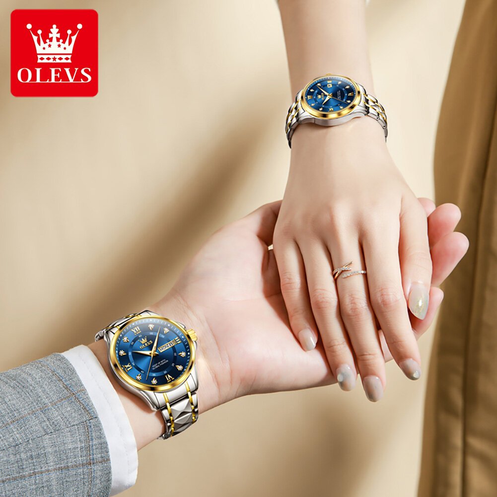 olevs 2906 fashion date quartz couple watches diamond top brand luxury watch for men women waterproof stainless steel wristwatch olevs 2906 fashion date quartz couple watches diamond top brand luxury watch for men women waterproof stainless steel wristwatch
