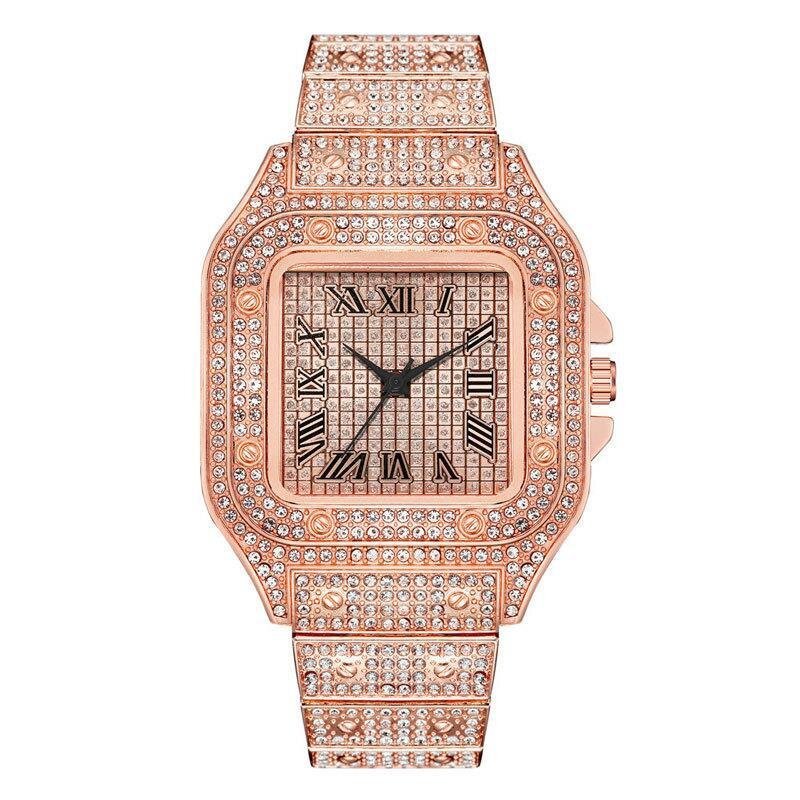 luxury diamond men women watches gold watch ladies wrist watch luxury rhinestone unisex bracelet watches female clock 2024 new luxury diamond men women watches gold watch ladies wrist watch luxury rhinestone unisex bracelet watches female clock 2024 new