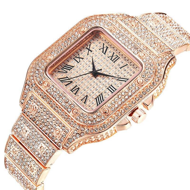 luxury diamond men women watches gold watch ladies wrist watch luxury rhinestone unisex bracelet watches female clock 2024 new luxury diamond men women watches gold watch ladies wrist watch luxury rhinestone unisex bracelet watches female clock 2024 new