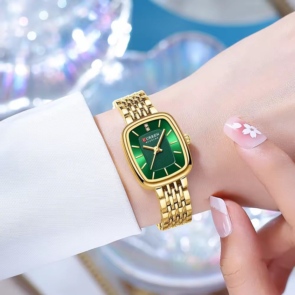 currn 9093 women's quartz watch fashion leisure diamond simple gold silvery steel strip wristwatch for ladies gift clock currn 9093 women's quartz watch fashion leisure diamond simple gold silvery steel strip wristwatch for ladies gift clock