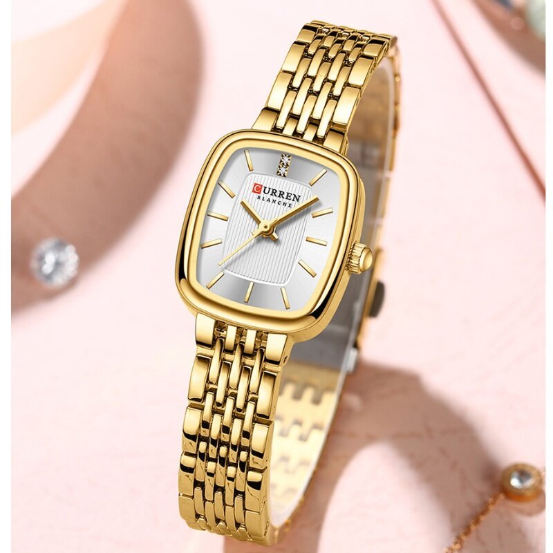 currn 9093 women's quartz watch fashion leisure diamond simple gold silvery steel strip wristwatch for ladies gift clock currn 9093 women's quartz watch fashion leisure diamond simple gold silvery steel strip wristwatch for ladies gift clock