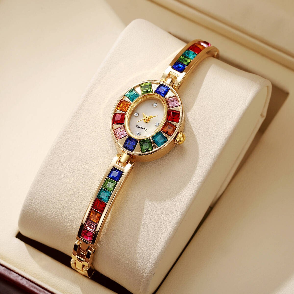 luxury rhinestone women watches fashion bracelet band ladies quartz watch relogio feminino（without box）