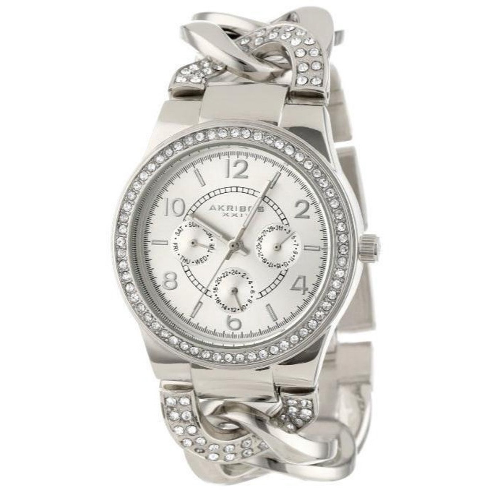 Akribos XXIV Women's AK558SS Quartz Watch, Silver Tone