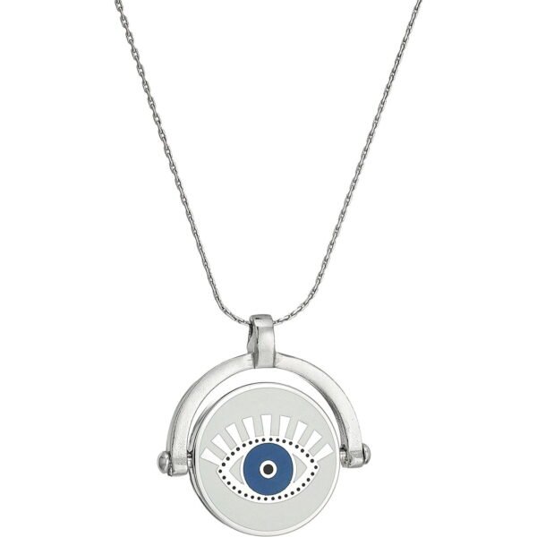 Alex and Ani Meditating Eye Color Infusion Necklace, Shiny Silver