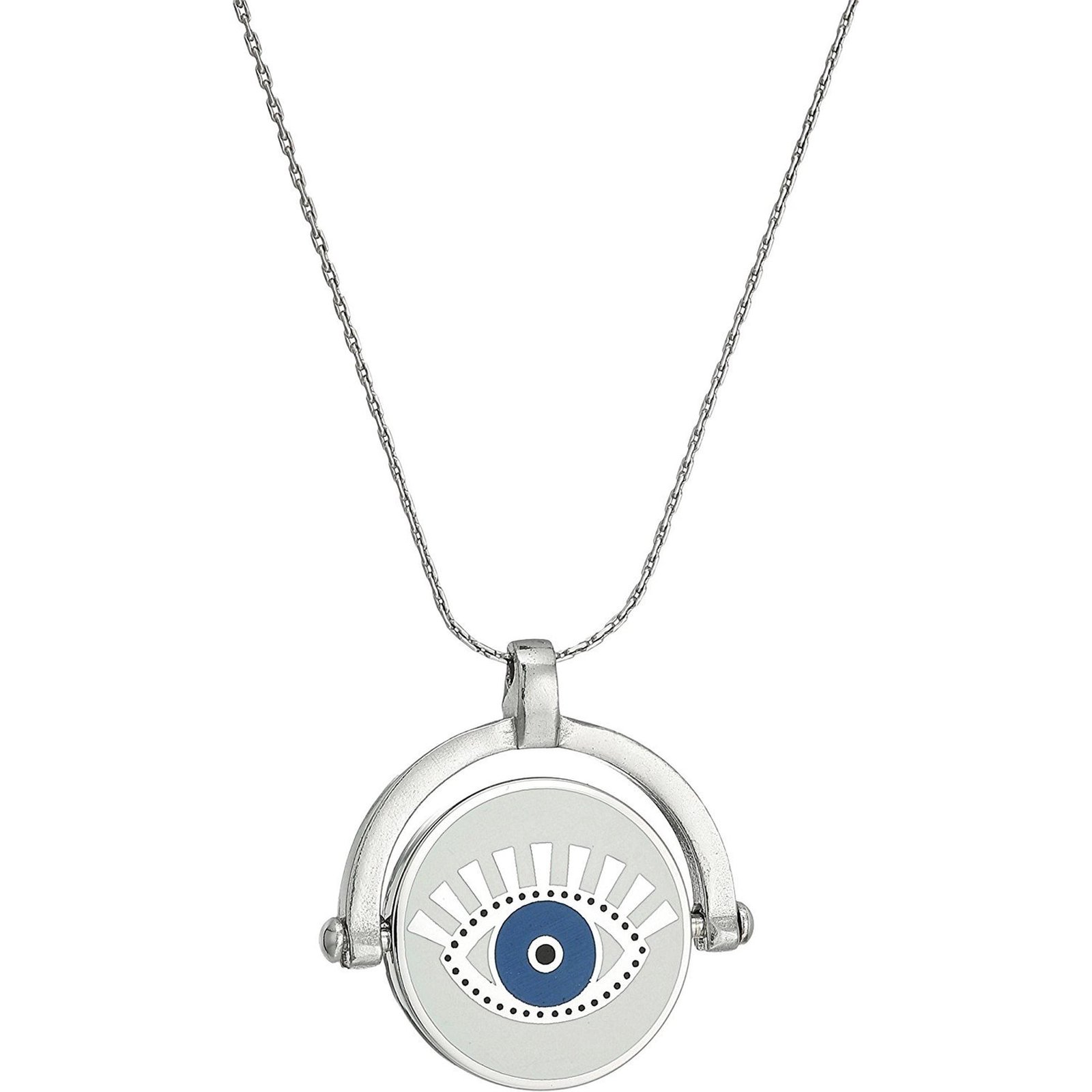 Alex and Ani Meditating Eye Color Infusion Necklace, Shiny Silver
