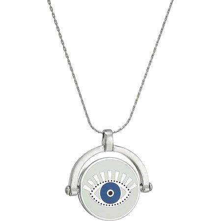 Alex and Ani Women's Charity By Design Meditating Eye Color Infusion EN Necklace Shiny Silver