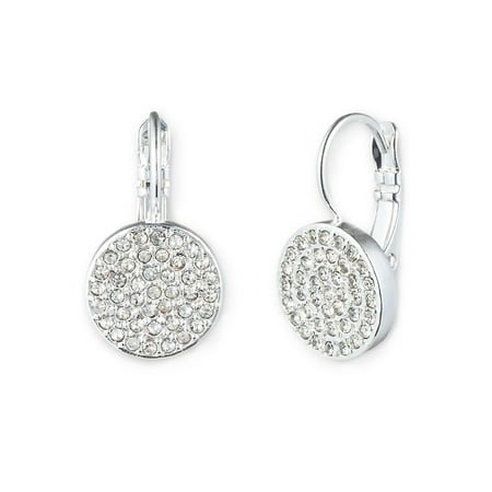Anne Klein Crystal Pave Disc Drop Earrings