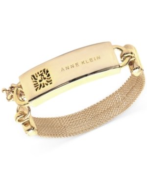 Anne Klein Gold-Tone Mesh Led Notifier Bracelet