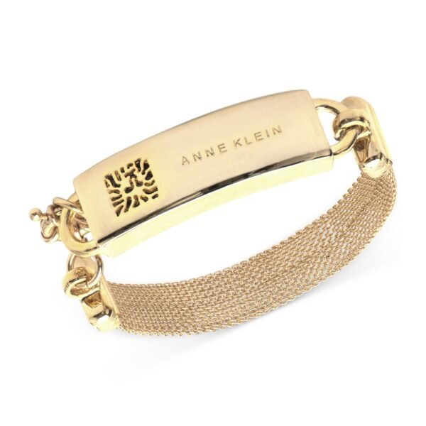 Anne Klein Gold-Tone Mesh LED Notifier Bracelet