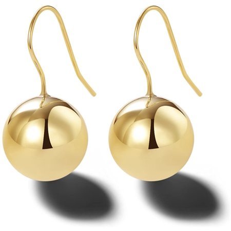 Carleen 14K Yellow Gold Plated 925 Sterling Silver Dainty Statement Large Ornamental Round