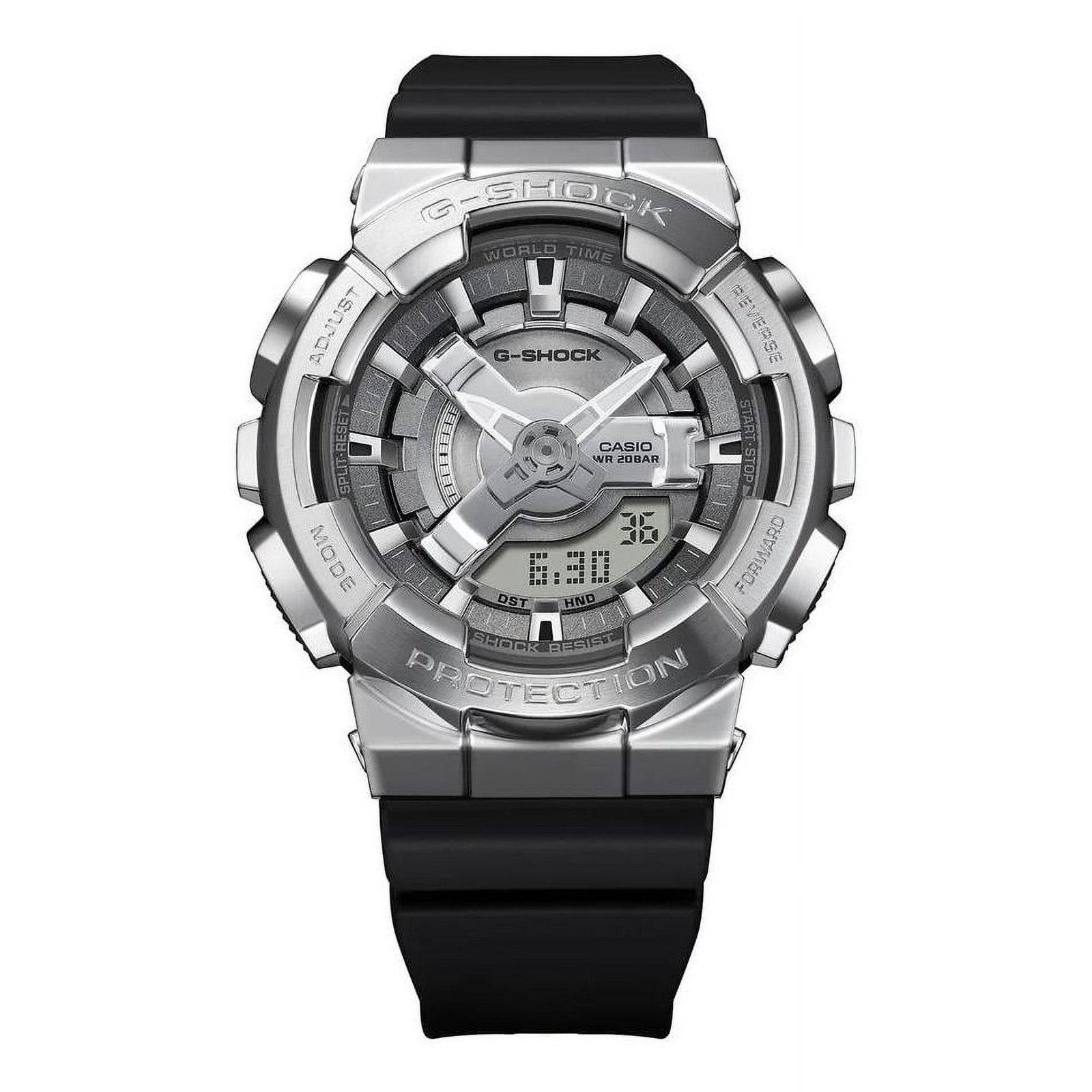Casio G-Shock GM-S110 Analog-Digital Watch, Black Resin Strap – view 2