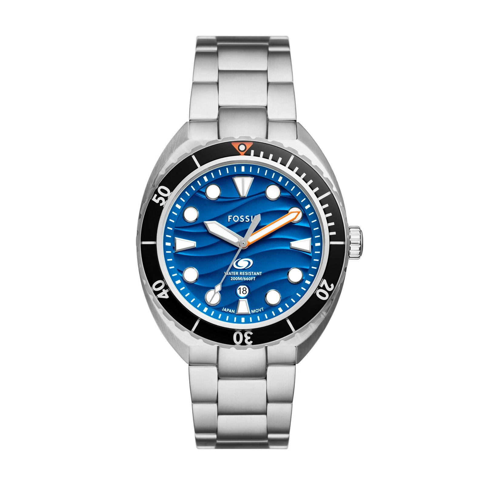 Fossil Breaker Men's Three-Hand Date Stainless Steel Watch