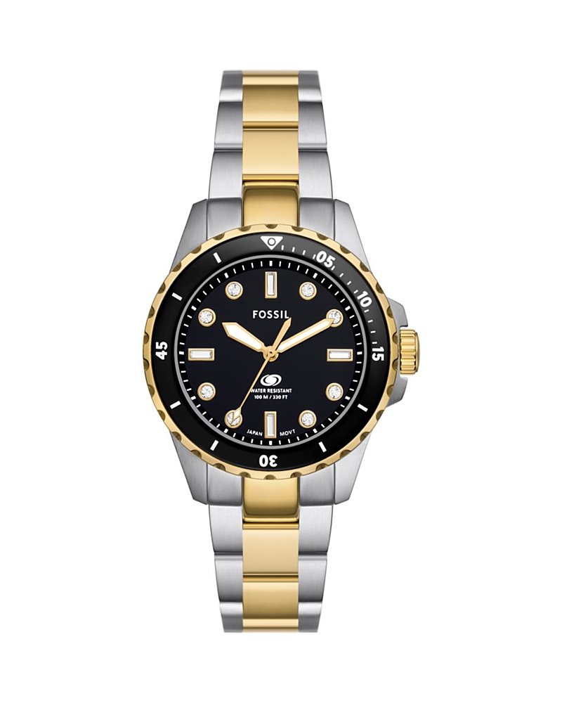 Fossil Women's Blue Dive Three-Hand Watch Color: Two Tone