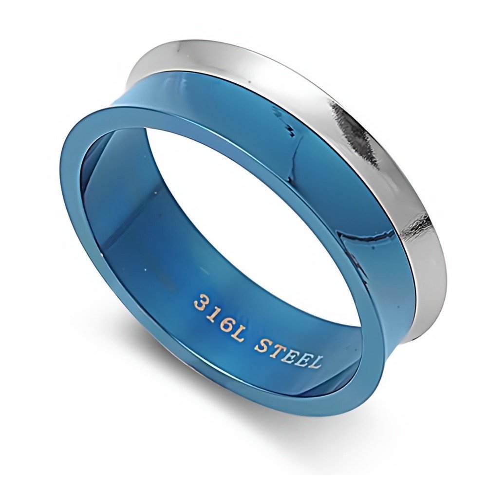 Glitzs Jewels Stainless Steel Ring, Silver Tone