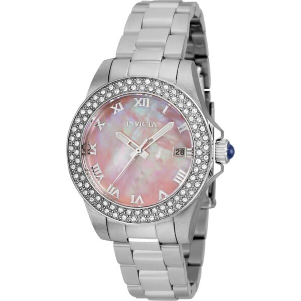 Invicta Angel Women's 34 mm Steel Watch, Mother-of-Pearl Dial