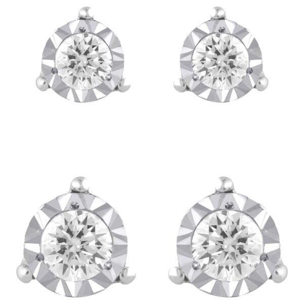 Jewelili Made For You Sterling Silver Lab Grown Diamond Studs
