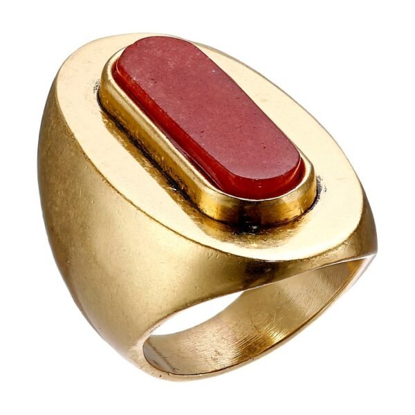 Lucky Brand Red Statement Ring, Size 7