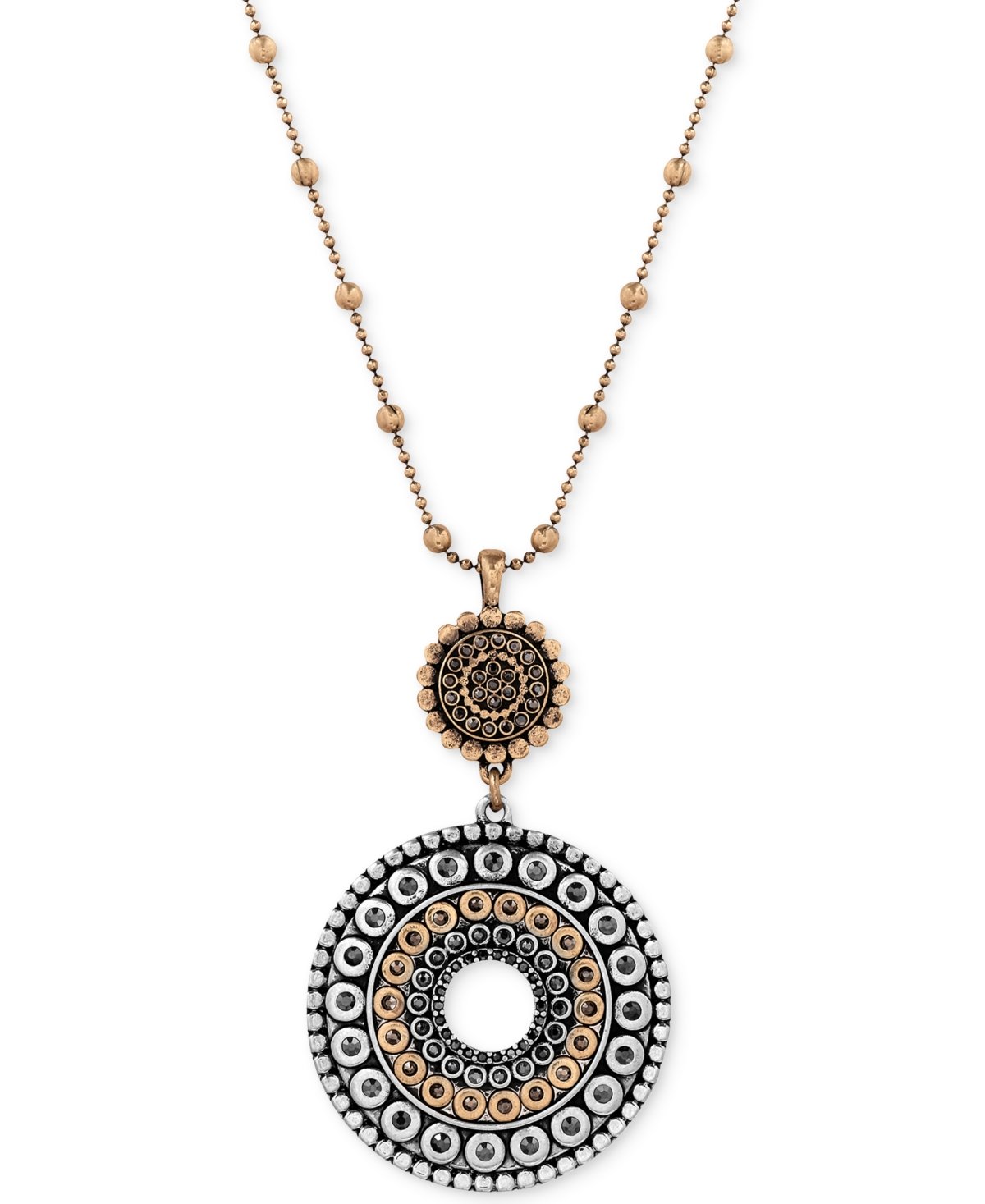 Lucky Brand Tribal Pendant Necklace (Two-Tone) Necklace