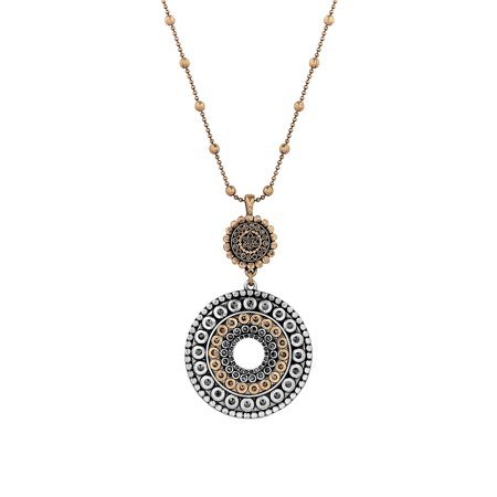 Lucky Brand Tribal Pendant Necklace (Two-Tone) Necklace