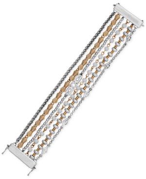 Lucky Brand Two-Tone Multi-Row Chain Bracelet