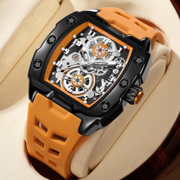 MEGIR Men's Automatic Skeleton Sport Watch, Luminous Display
