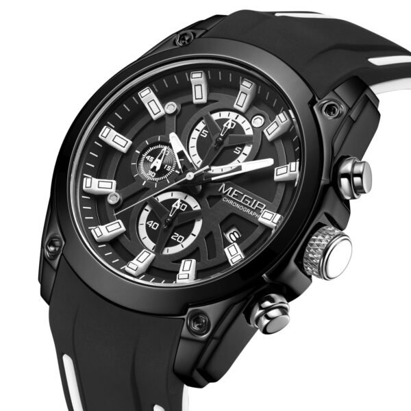 MEGIR Men's Chronograph Sports Watch Silicone Strap